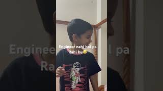 Engineer nahi bol pa Rahi hu😂subscribe funny [upl. by Namrej]