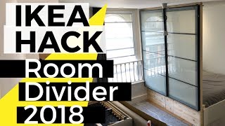 Studio Apartment Room Divider  IKEA HACK [upl. by Ayihsa]