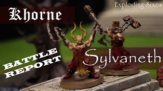 Warhammer Age of Sigmar Battle Report Khorne vs Sylvaneth [upl. by Alimac]