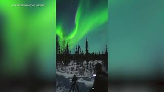 Spectacular Northern Lights Dazzle Onlookers in Alaska [upl. by Jimmy]