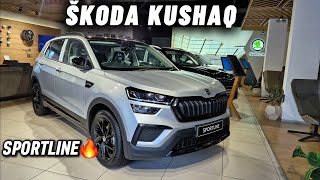 New ŠKODA KUSHAQ SPORTLINE 15 DSG 2024  NEW UPDATES ❤️  Review [upl. by Iolande]