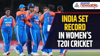 India Achieve Their Highest Total in Womens T20I Cricket History [upl. by Orose]