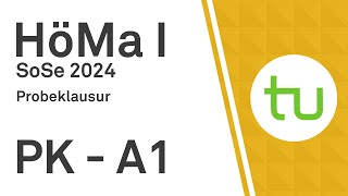 Probeklausur HM1 Aufgabe 1  TU Dortmund Höhere Mathematik I BCIBWMLW [upl. by Anayeek]