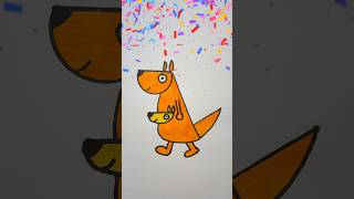 How to draw cute kangaroo 🦘 Step by step Drawing for kids [upl. by Ayihsa313]