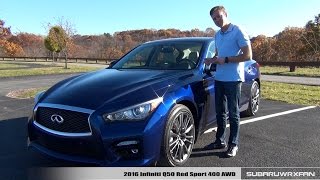 Review 2016 Infiniti Q50 Red Sport 400 AWD [upl. by Nnairac]