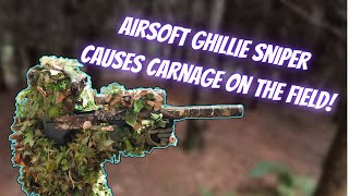 Airsoft Ghillie Sniper Causes Carnage On The Field [upl. by Indyc]