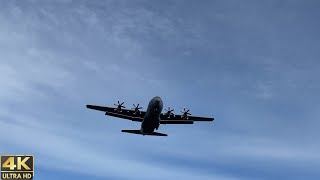 RCAF CC130J Hercules landing at Örebro Airport 4K [upl. by Ainoloppa776]