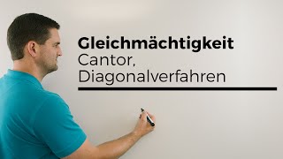 Gleichmächtigkeit Cantor Diagonalverfahren Diagonalargumente Mengen  Mathe by Daniel Jung [upl. by Ecarret]