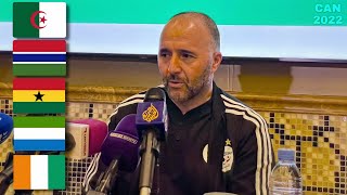 CONFÉRENCE DE PRESSE DJAMEL BELMADI CAN 2022 Algerie Gambie Ghana Sierra Leone Côte dIvoire [upl. by Llert]