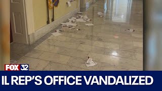 Illinois Representative Brad Schneider says office in DC was vandalized on July 4 [upl. by Yelrahs497]