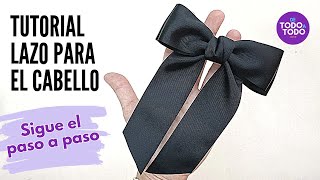 🎀 Cómo hacer LAZOS con cinta de tela para el cabello paso a paso Moño coquette 🎀Bow Hair clip [upl. by Meeki]