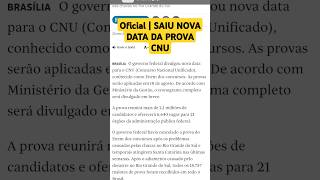 Saiu a Nova Data CNU Concurso Nacional Unificado concursospúblicos cnu [upl. by Whalen]