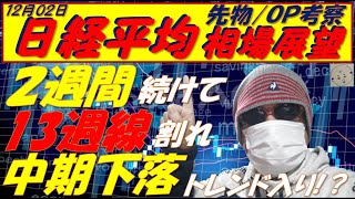 日経平均株価12月02日～ 月曜日は38600円こえられるかどうかがポイント [upl. by Eydie]