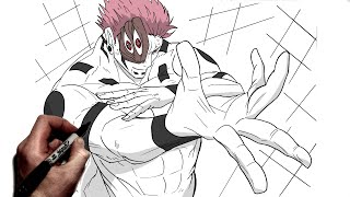 how To Draw Sukuna Cleave  Step By Step  JJK [upl. by Jonell]