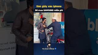 Dán giấy vào iphone để mua điện thoại samsung miễn phí [upl. by Arocahs]