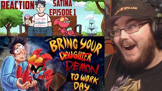 Satina Episode 1  Bring Your Demon to Work Day By Hannah Daigle REACTION [upl. by Agate]