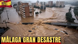 España hoy Gran desastre Málaga Inundación dejó la gente desamparada [upl. by Perrins]