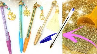 ✨DIY CANETA GLITTER ADULTO E INFANTIL PARA LEMBRANCINHAS✨ [upl. by Ataeb]