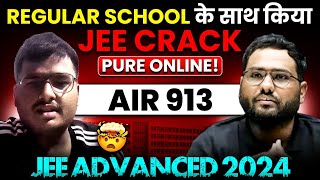 Regular School के साथ किया JEE Crack 😱 PURE ONLINE 💯JEE ADVANCED  Success Story of SHIVAM MAURYA [upl. by Shuma]