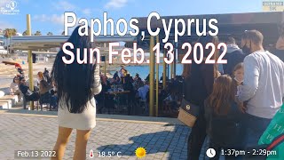 Paphos Cyprus Kato Paphos Sunday Feb13th 2022  5k60fps [upl. by Blas]