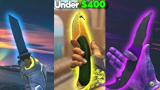 UNIQUE KNIFE amp GLOVE COMBOS Under 400 CS2 BUDGET KNIFE  GLOVES COMBO 2024 [upl. by Odlavu53]