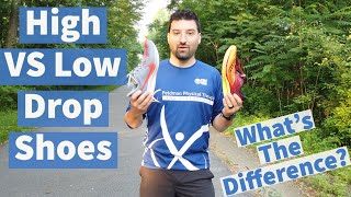 Is Running Shoe Drop Important  What is the difference between high and low drop running shoes [upl. by Ydisahc420]