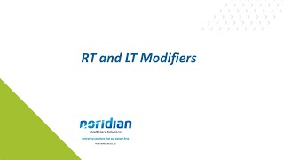 RT and LT Modifiers [upl. by Melamie]