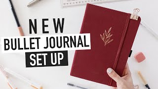 Starting a NEW BULLET JOURNAL  easy setup amp spread ideas [upl. by Norym539]