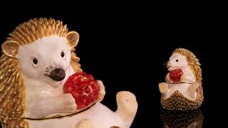 Cute Hedgehog with an Apple trinket box [upl. by Furey]