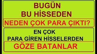 BUGÃœN BU HÄ°SSEDEN NEDEN Ã‡OK PARA Ã‡IKTI EN Ã‡OK PARA GÄ°REN HÄ°SSELERDEN GÃ–ZE BATANLAR  BÄ°ST BORSA [upl. by Eikkin]