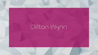 Clifton Wynn  appearance [upl. by Lledualc]