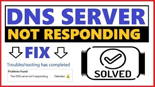 DNS Server Not Responding Windows 10  8  7 How to Fix Internet Connection Issue [upl. by Llednil]