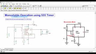 555 Timer  Astable and Monostable Operation in TinaTI [upl. by Cacia]