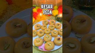 10 Minute Kesar Peda recipe  दिवाली स्पेशल केसर पेड़ा  Milk Peda recipe [upl. by Nonna]