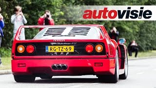 AUTOVISIE Cars and Coffee XXL Ferrari compilation F40 360 Modena 355 F430 and more [upl. by Fortna]