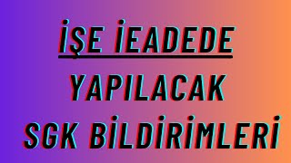 İŞE İADE DAVALARINDA BU SGK İŞLEMLERİNİ YAPMAYAN YANDI [upl. by Marguerita963]