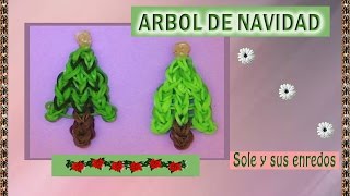 Cómo hacer un Arbol decoración Navidad con gomitas elásticas [upl. by Attevad]