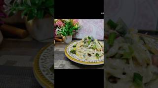 Cheese creamy spaghetti recipefull recipe is on my channelthe fresh cooking food ytshorts [upl. by Natsirk]