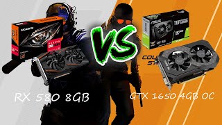 RX 580 8GB VS GTX 1650 4GB OC Counter Strike 2 Benchmark Test [upl. by Bazluke538]