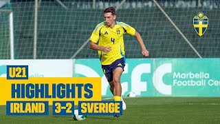 Highlights U21  Irland – Sverige 3–2  Förlust i returen [upl. by Ydnam]