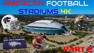 American Football Stadiums 4K Drone Video  PART 2 [upl. by Assiled]