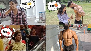 When Bodybuilder goes shirtless in public🇮🇳Best reactions compilation😱 Girls reaction  FITTRIO [upl. by Panta]