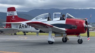 Engine is Difficult to Start at Airshow and Pilot is Embarrassed T28 Trojan [upl. by Naniac]