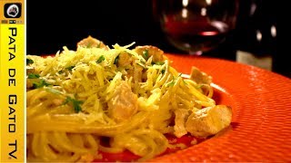 Pasta Alfredo con Pollo ¡Muy fácil explicada paso a paso [upl. by Esirahc]