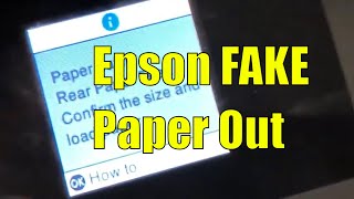 Epson Paper Out in Rear Paper Feed or Incorrect Loading THERE IS PAPER [upl. by Zashin]