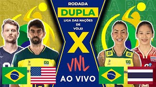 🇧🇷 BRASIL X ESTADOS UNIDOS 🇺🇸  🇧🇷 BRASIL X TAILÂNDIA 🇹🇭  VNL VÔLEI AO VIVO COM IMAGENS DO ESTÚDIO [upl. by Ellon171]