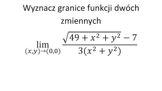 Granica funkcji dwóch zmiennych cz2 [upl. by Johns]