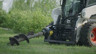 Auger Attachment  Bobcat Attachments  WalkAround [upl. by Ezalb]