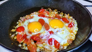 Just Add Egg With Tomatoes  Its So Delicious Simple Breakfast Recipe  Healthy Cheap amp Tasty Snacks [upl. by Itnahsa]