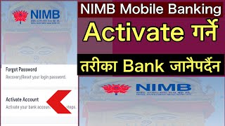 NIMB Mobile Banking Activate Garne Tarika  Mobile Banking Activate Kasari Garne  Mobile Banking [upl. by Annaynek872]